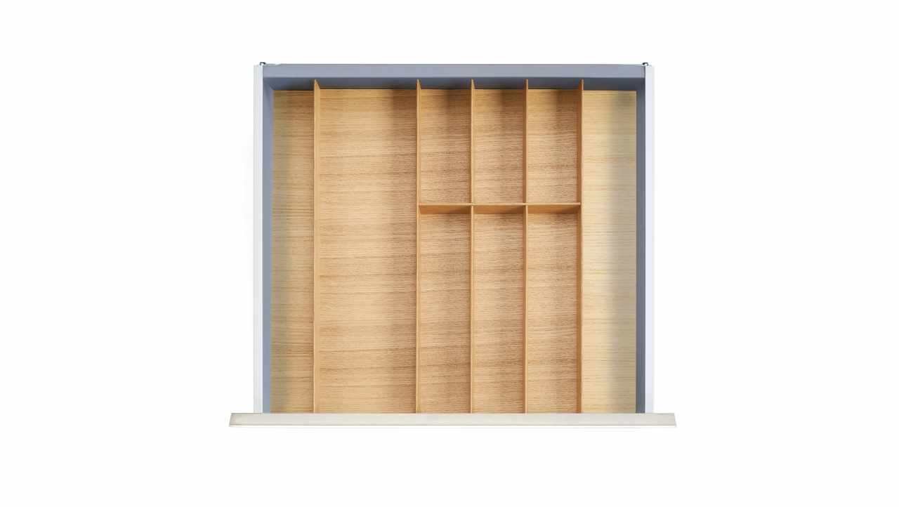 Kesseböhmer Fineline LiniQ evőeszköz betét 500-600x500-as fiókba tölgy