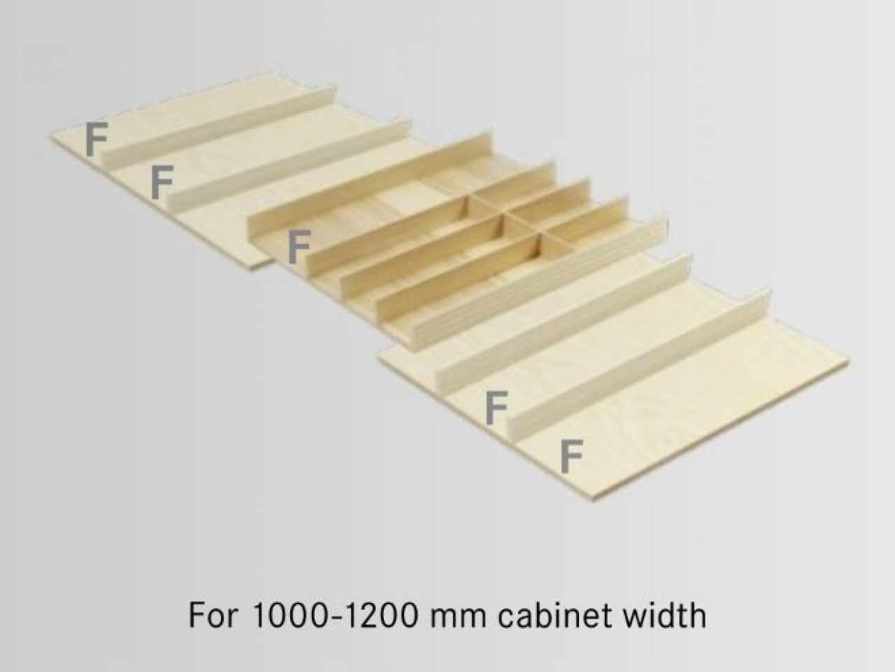 Kesseböhmer Fineline LiniQ evőeszköz betét 1000-1200x500-as fiókba tölgy