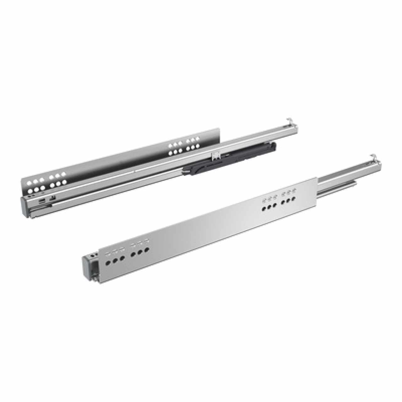 Hettich Atira Quadro V6+ Teljes kihúzású sín beépített csillapítással, Integrált Push to open fióknyitó rendszerrel, terhelhetőség 50kg-ig, 620 mm jobb+bal