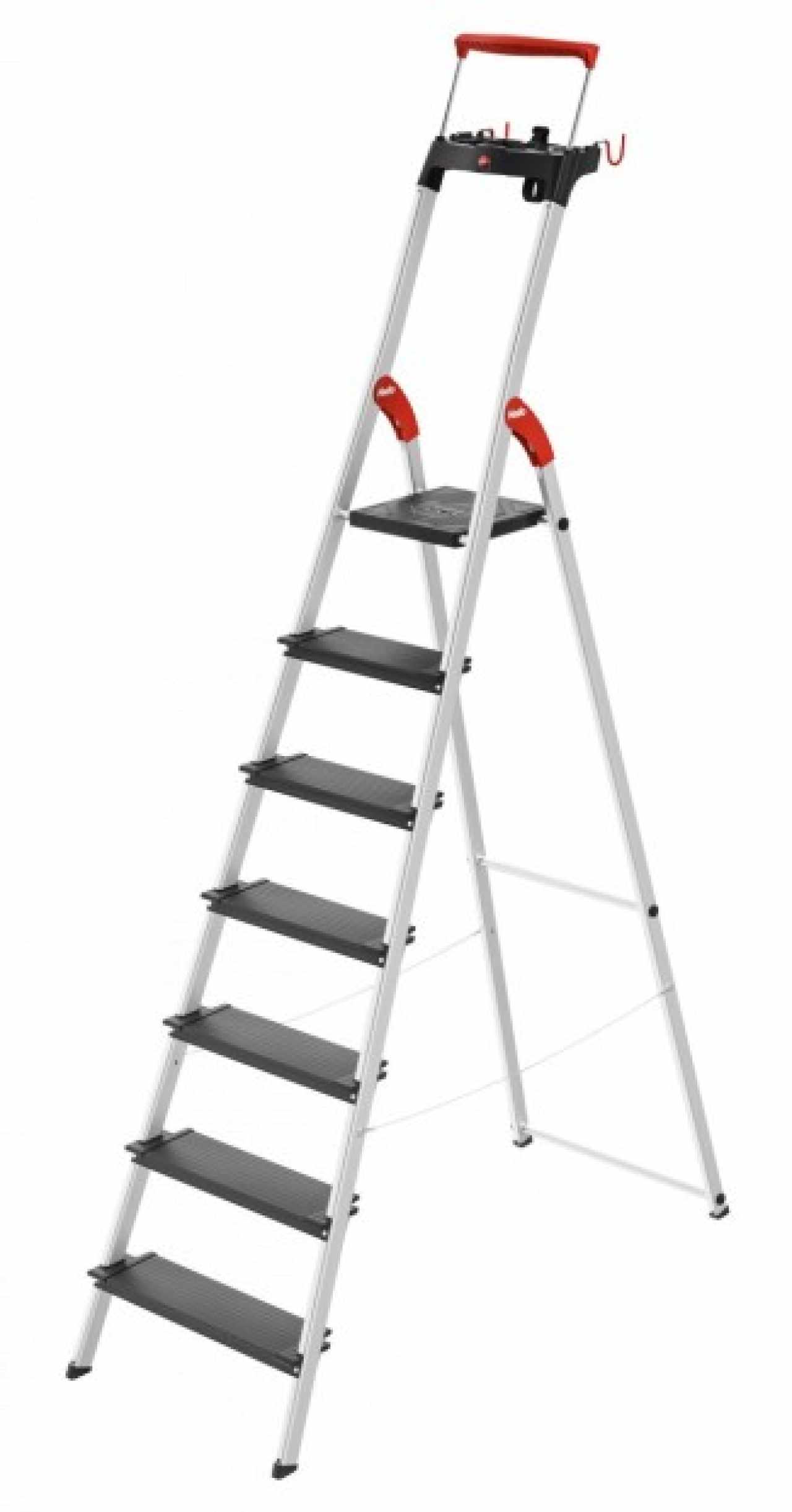 HAILO, L100 Topline alumínium biztonsági háztartási 7 lépcsős létra