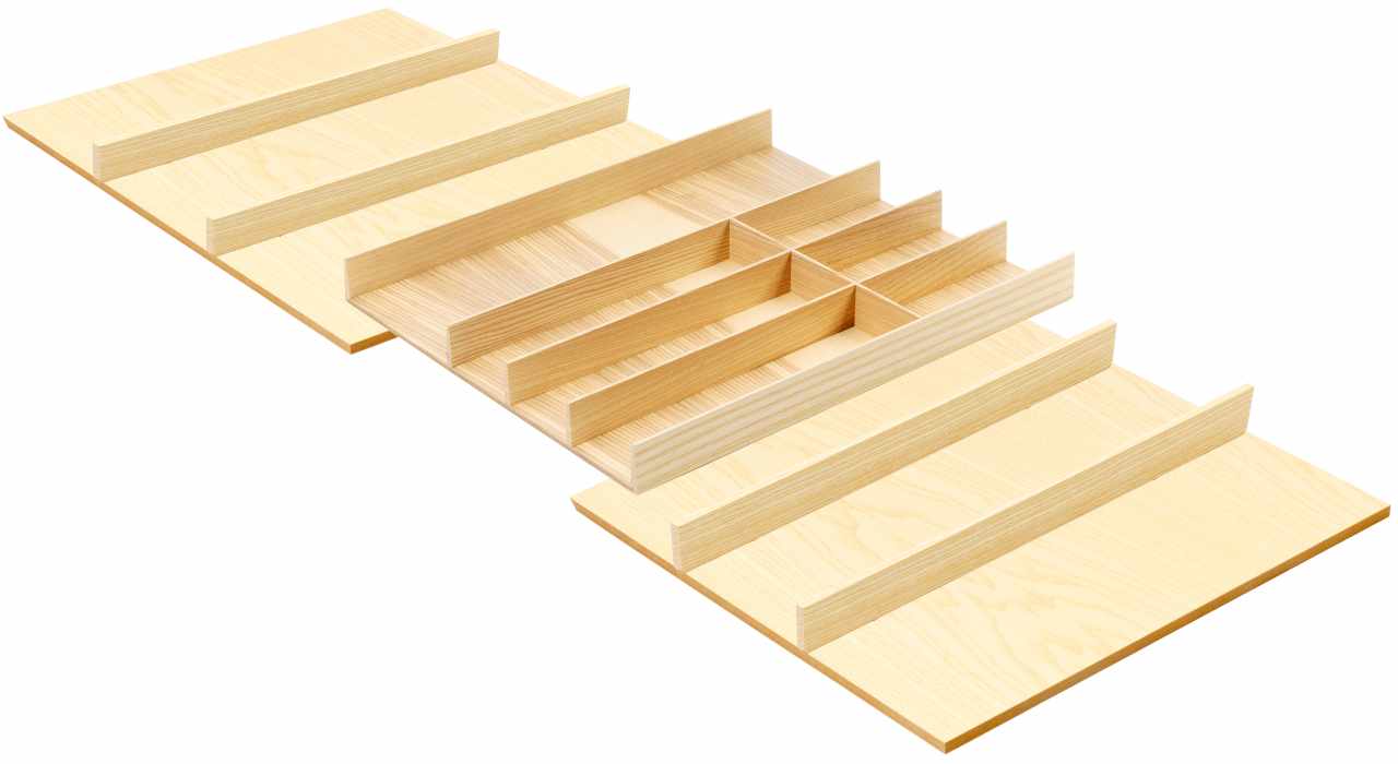 Kesseböhmer Fineline LiniQ evőeszköz betét 1000-1200x500-as fiókba világos tölgy