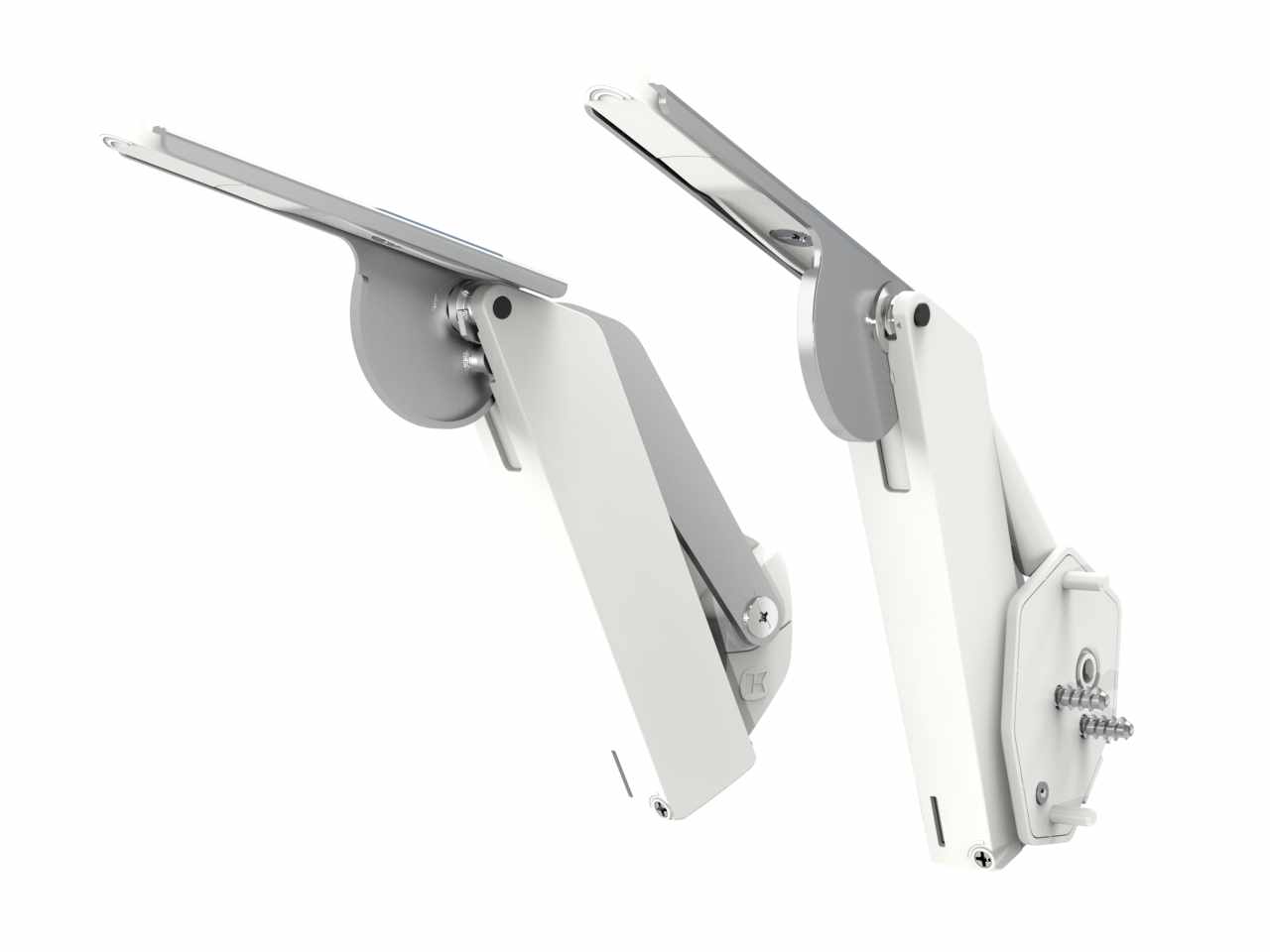 Kesseböhmer FREEspace forte H típusú felnyíló vasalat white/nickel