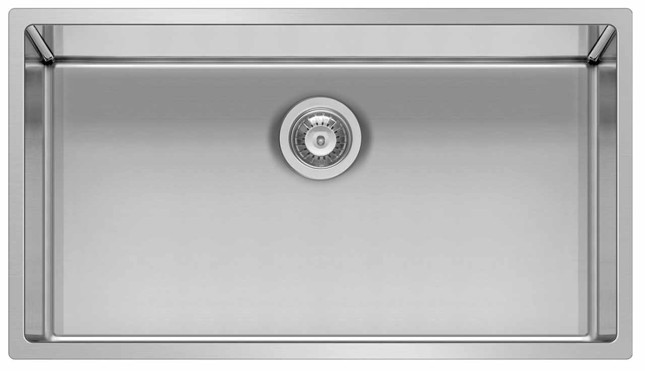 HKT, Kumu 740 FB/U beépíthető mosogatótálca 80cm-es szekrénybe, rozsdamentes acél