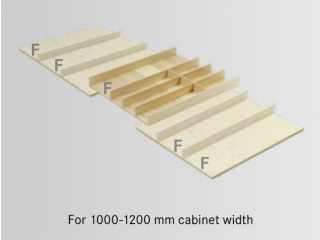 Kesseböhmer Fineline LiniQ evőeszköz betét 1000-1200x500-as fiókba tölgy #1