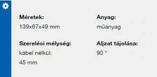 Bachmann, DUE 2x230V dugalj,  2 m kábel fedél nélkül #3
