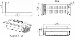 HKT EVOline Backflip dugalj üvegfekete színű 2x230Vdugalj+1USB #2