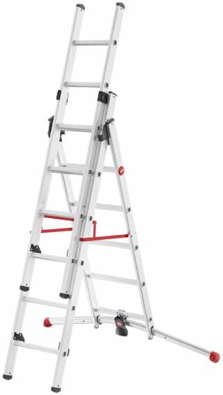 HAILO S100 ProfiLOT széthúzható létra 2x6+1x5 lépcsős #1