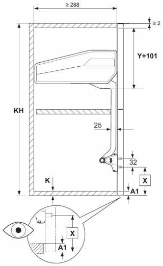 Kesseböhmer FREEFold típus G3fo felnyíló vasalat 710-790 mm #2