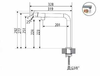 HKT, Monet karos csaptelep forgó kifolyóval, matt fekete, HD #2