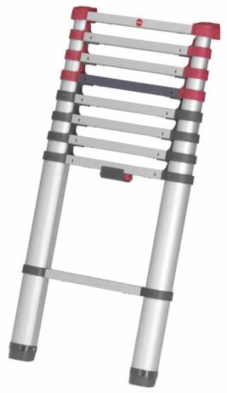 HAILO T80 FlexLine teleszkópos biztonsági létra alumíniumból 9 lépcsős #1