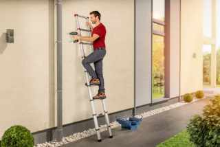 HAILO T80 FlexLine teleszkópos biztonsági létra alumíniumból 9 lépcsős #5