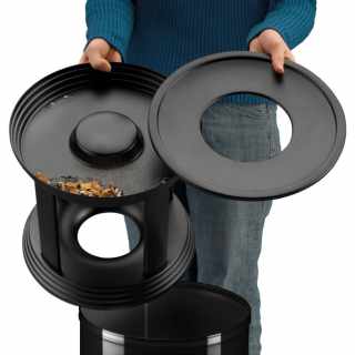 HAILO ProfiLine Safe Plus XL kombinált hulladékgyűjtő tűzzáró peremmel és hamutartóval fekete #3