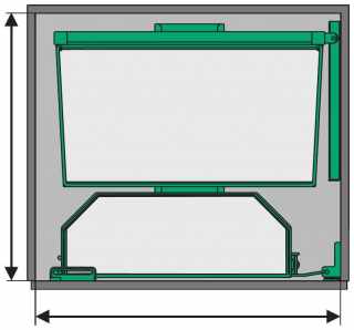 Kesseböhmer TANDEM komplett szett 600/1700mm ARENAplus style Anthracite #2
