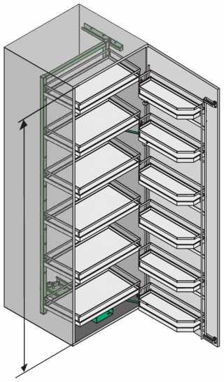 Kesseböhmer TANDEM komplett szett 600/1700mm ARENAplus style Anthracite #4