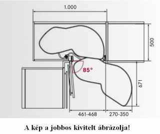 Kesseböhmer LeMans II 500mm balos ARENAClassic Szürke Szett 600-750mm #3