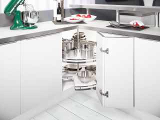 Kesseböhmer 3/4 körvasalat szett 800mm ARENAplus classic Chrome/Icewhite 2 polcos #2