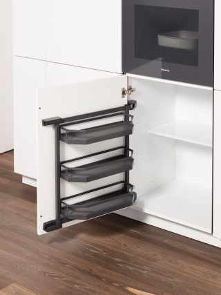 Kesseböhmer TANDEM side ARENAplus style polc 600mm Antracite VPE: 2 #1