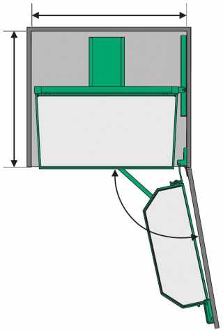 Kesseböhmer TANDEM komplett szett 600/1700mm ARENAplus classic Chrome/Icewhite #3