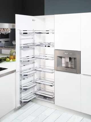 Kesseböhmer TANDEM komplett szett 600/1700mm ARENAplus style Chrome/ Icewhite #1