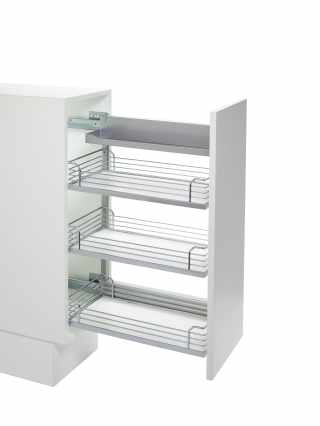 Kesseböhmer Comfort II. tálca (200mm elembe) ARENAplus classic 110x470x88 mm Chrome/ Icewhite #2