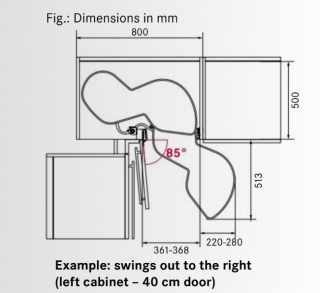 Kesseböhmer LeMans II 400mm jobbos ARENAplus classic-Chrome/Grey #2