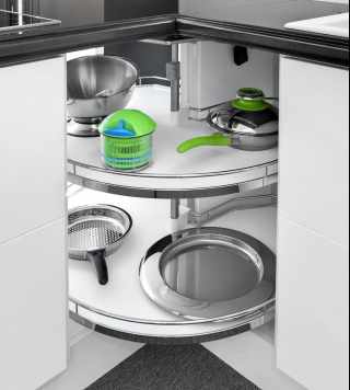 Kesseböhmer Revo 90° tálca szett 800mm ARENAplus classic Chrome/Icewhite 2 polcos #2