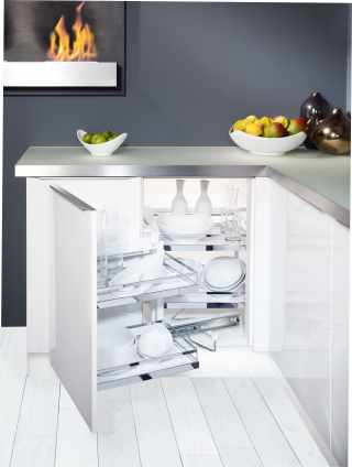 Kesseböhmer MagicCorner tálca szett 4 db ARENAplus style chrome/icewhite #2