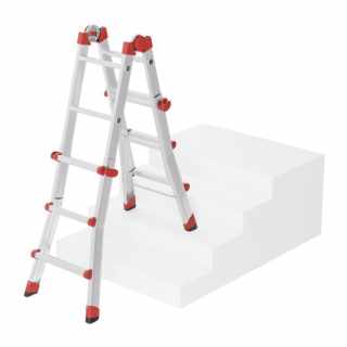 HAILO M80 többfunkciós állítható alumínium létra 4x3 lépcsős #2