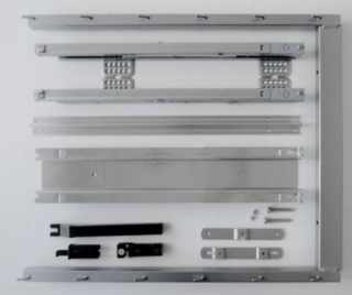 Kesseböhmer DISPENSA Junior slim vasalatszett fenéklapra szerelhető, magasság: 640-728mm, kosarak nélkül Silver #1