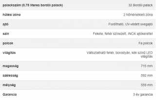 Dunavox Glance-32 borhűtő, fekete #3