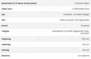 Dunavox Glance-72 borhűtő, fekete #3