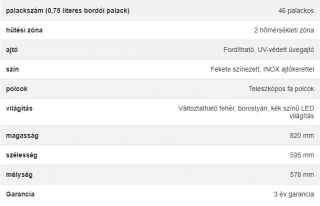 Dunavox Flow-46D borhűtő, fekete #3