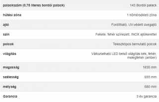 Dunavox Grande-143 borhűtő, inox #3