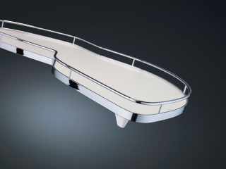 Kesseböhmer LeMans II 500mm balos ARENAplus classic-Chrome/Icewhite+tengely 600-750 mm #1