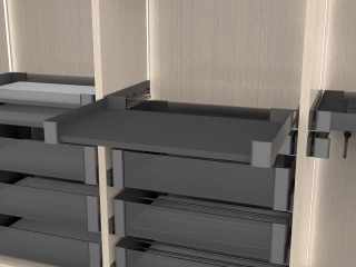 Kesseböhmer CONERO kihúzható Comfort tálca 72 H mélység: 475 mm fekete #2