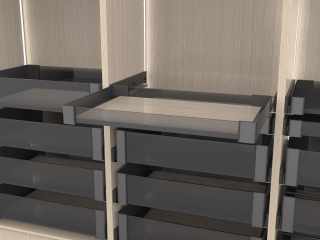 Kesseböhmer CONERO edzett szürke biztonsági üveg Comfort tálcához 72 H / Korpusz belső szélesség: 534-594 mm #2