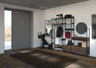 Kesseböhmer YouK vállfatartó rúd, 320 mm-es elemekhez, 900mm széles, sötét fekete #3