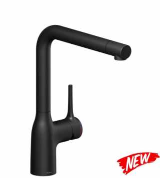 NOBILI MANIA -L alakú forgatható csaptelep matt fekete #1