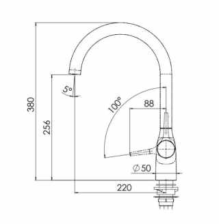 NOBILI MANIA -J alakú forgatható csaptelep króm #2