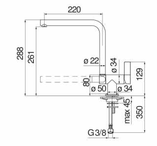 NOBILI FLAG Lehajtható csaptelep ablak elé inox #3