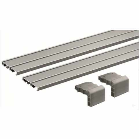 Hettich SlideLine M tolóajtó rendszer profil szett, 2500 mm