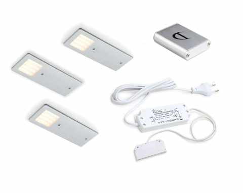 HKT, LED Astrale, 3-as szett, meleg-fehér  ( 3 lámpa + trafó) kapcsolóval