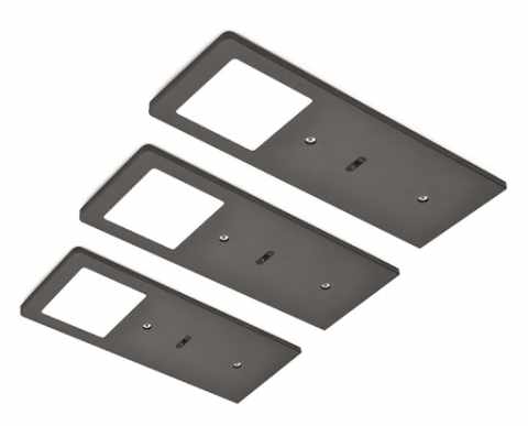 HKT, LED Astrale, 3-as szett, meleg-fehér ( 3 lámpa + trafó) kapcsolóval, szabályozható, fekete