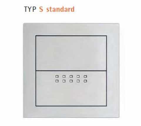 Form-orange, E-motion Standard S-es méretű egyszárnyas fogantyú rozsdamentes kivitel