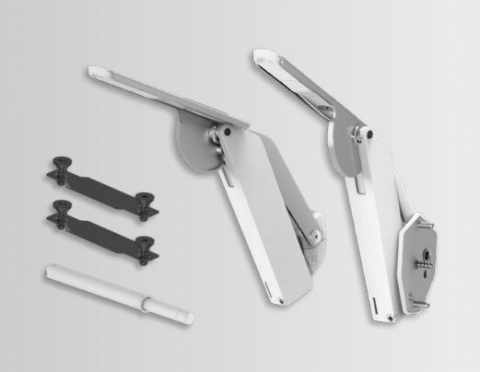 Kesseböhmer FREEspace forte pto F típusú felnyíló vasalat white/nickel