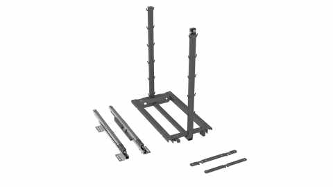 Kesseböhmer DISPENSA Junior III. vasalatszett 400 mm fenéklapra szerelhető, kosarak nélkül Anthracite