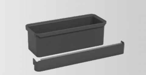 Kesseböhmer K-Line Side tárolórekesz sínnel silver