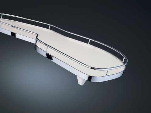 Kesseböhmer LeMans II 600mm jobbos ARENAplus classic-Chrome/Icewhite+tengely