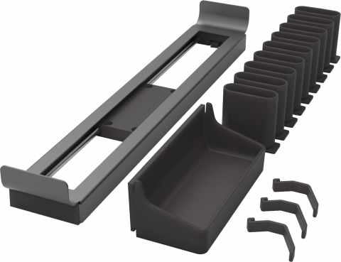 Kesseböhmer CONERO kihúzható öv/nyakkendőtartó szett tálcával mélység: 475 mm fekete
